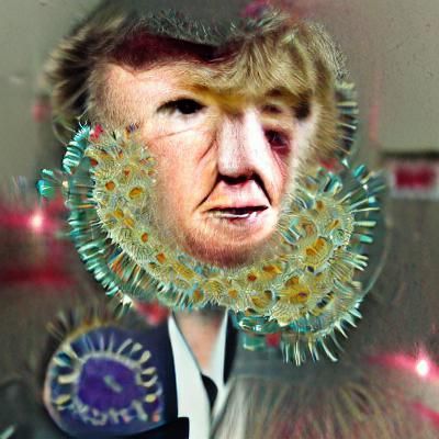 Satirical Portrait: Trump as Coronavirus Supreme Leader