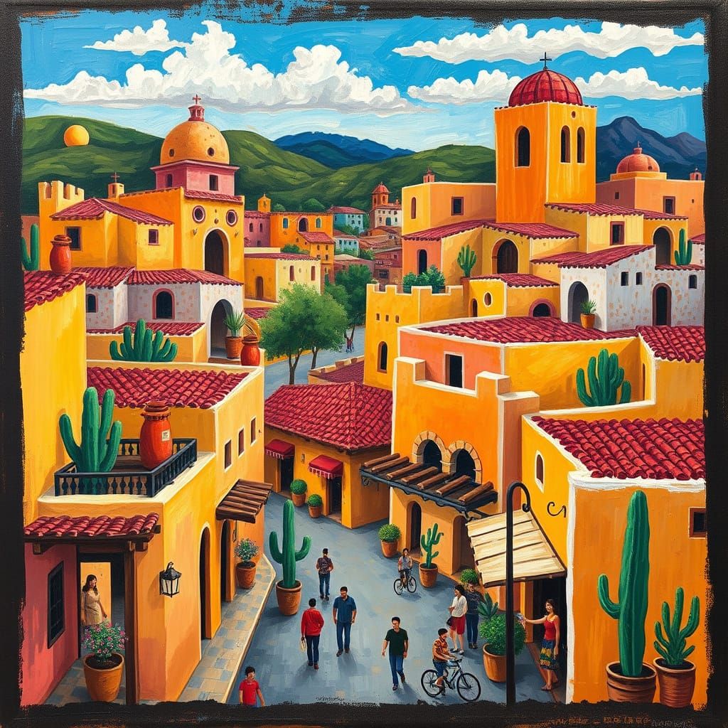 Vibrant Mexican Art Scene in Realist Style