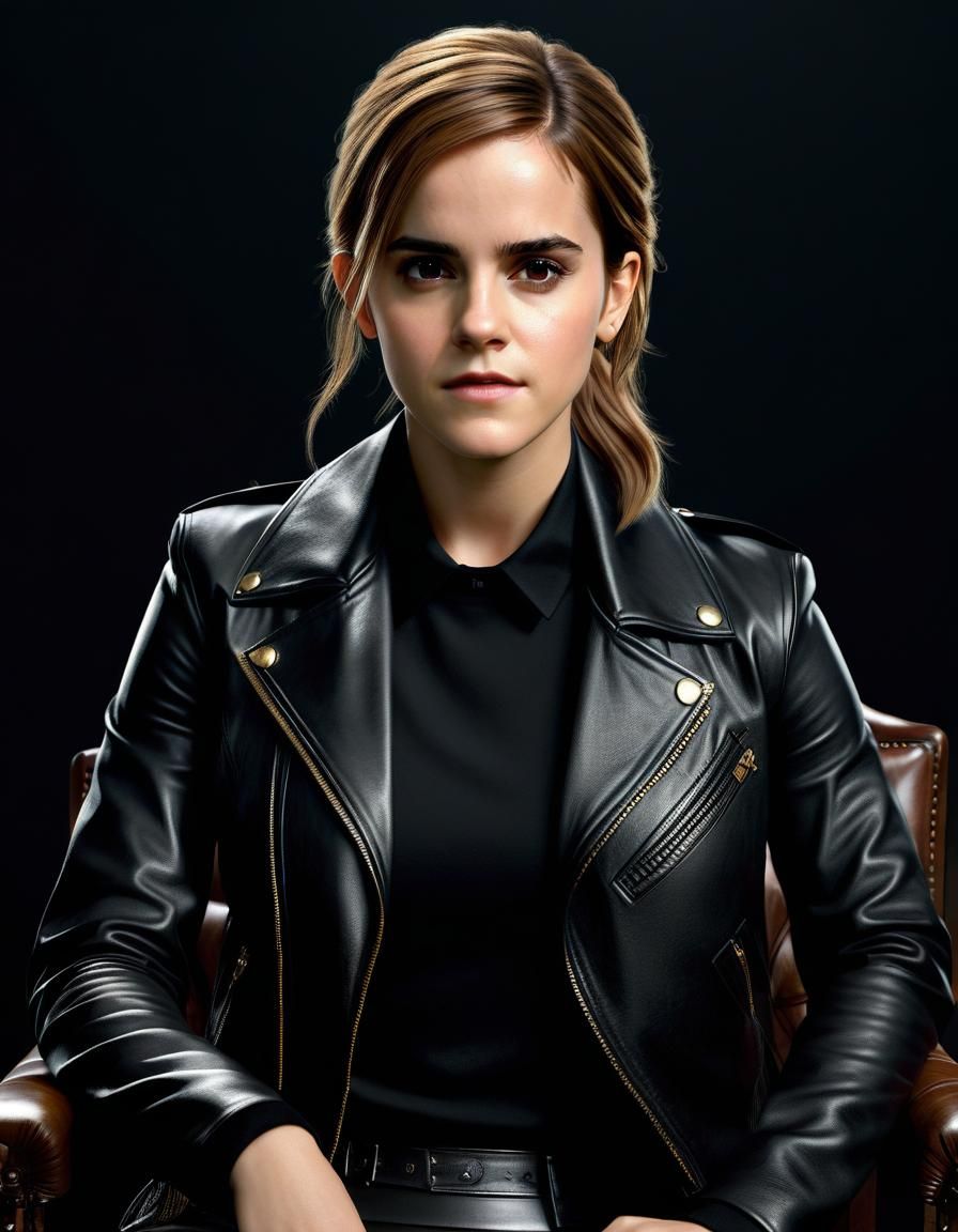 Emma Watson as Hermione, Hyperrealistic 8k Portrait