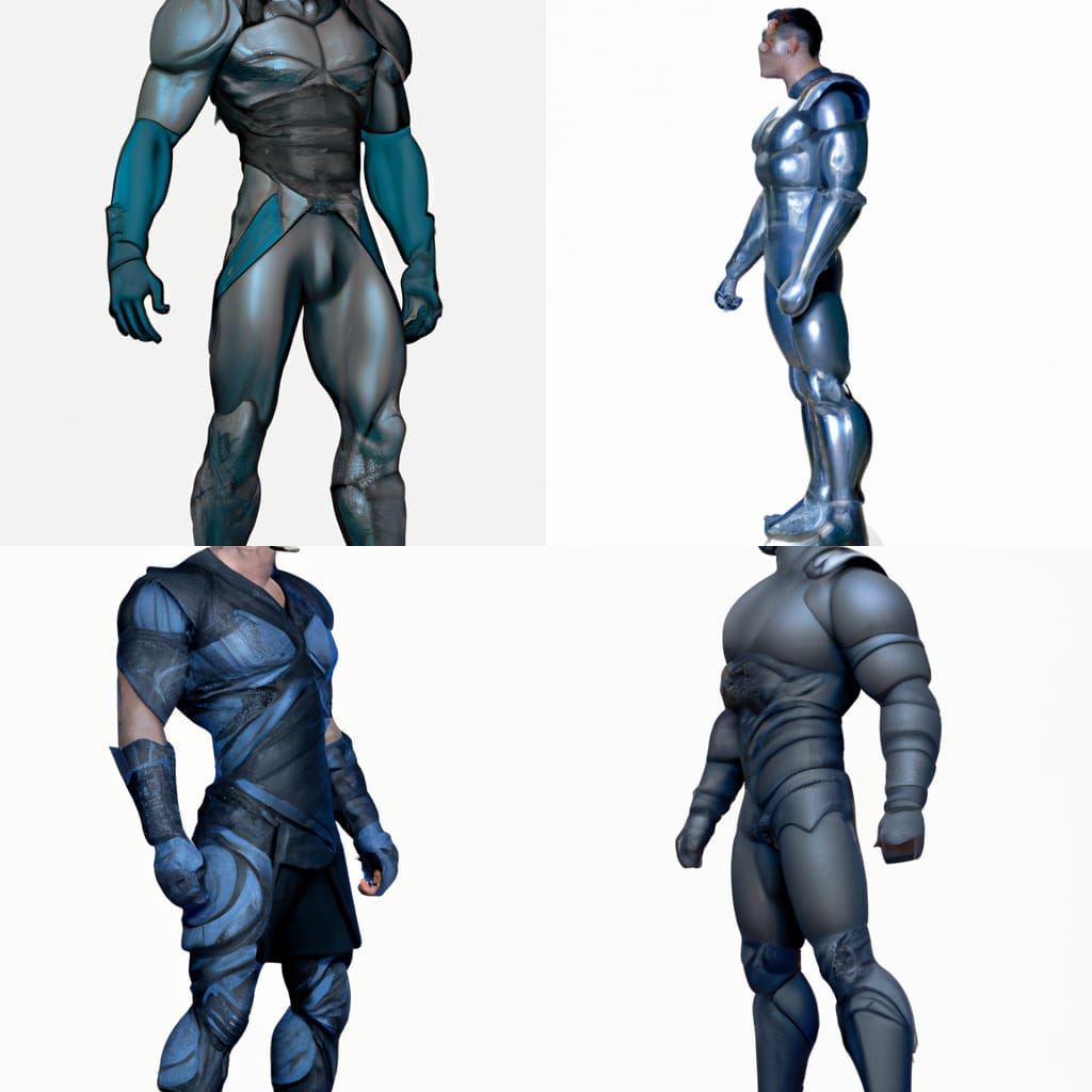 Augmented Man Character Sheet in Frank Miller Style