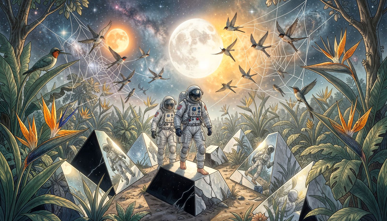 Cosmic Surrealism: Astronauts Explore Mindscape and Plant Ki...