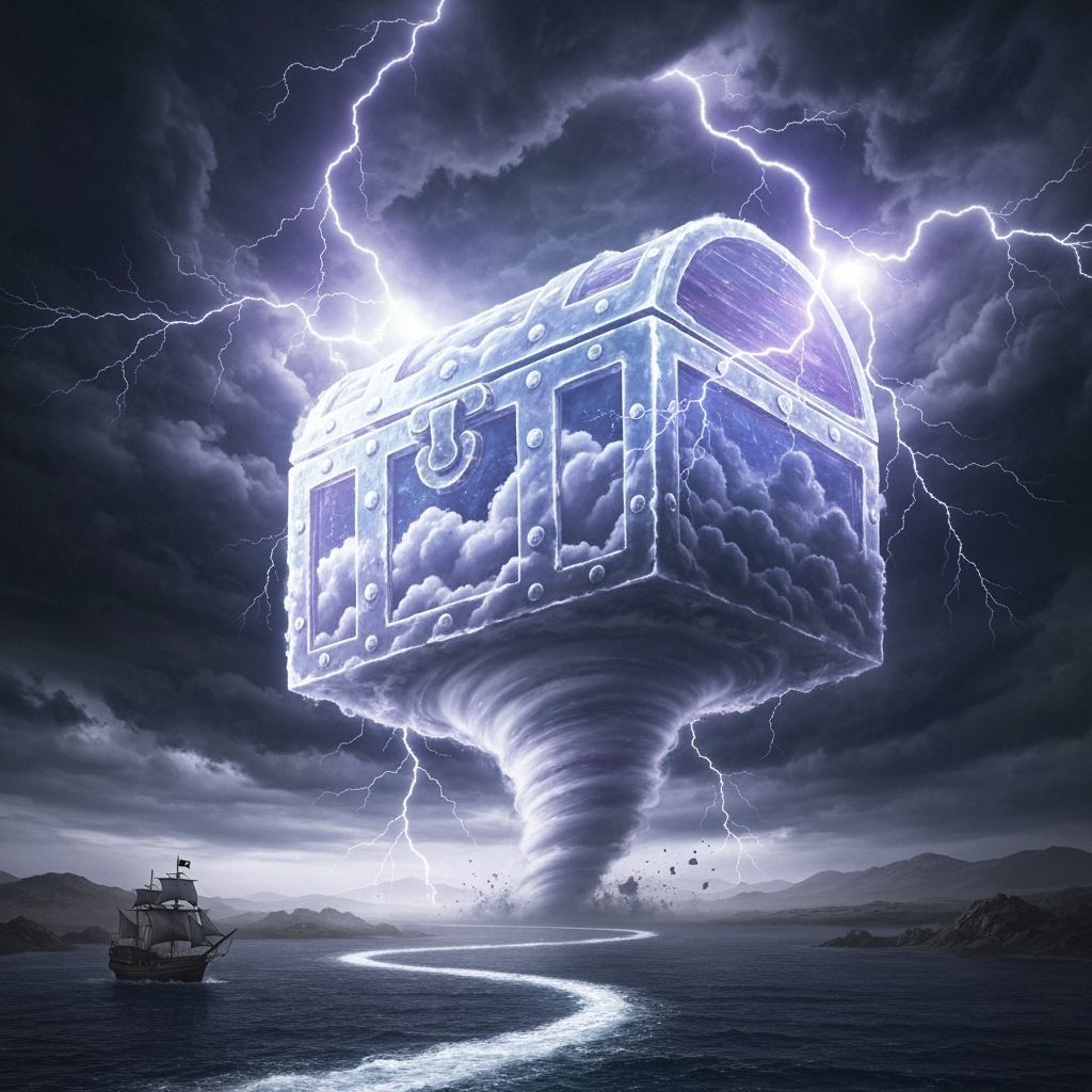 Surreal Storm with Treasure Chest Cloud