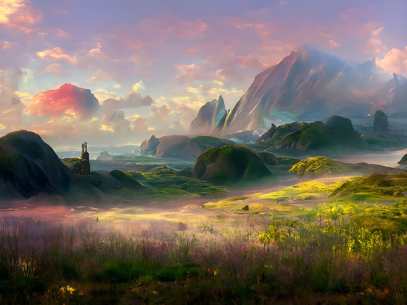 Beautiful Liminal Vista as Digital Illustration