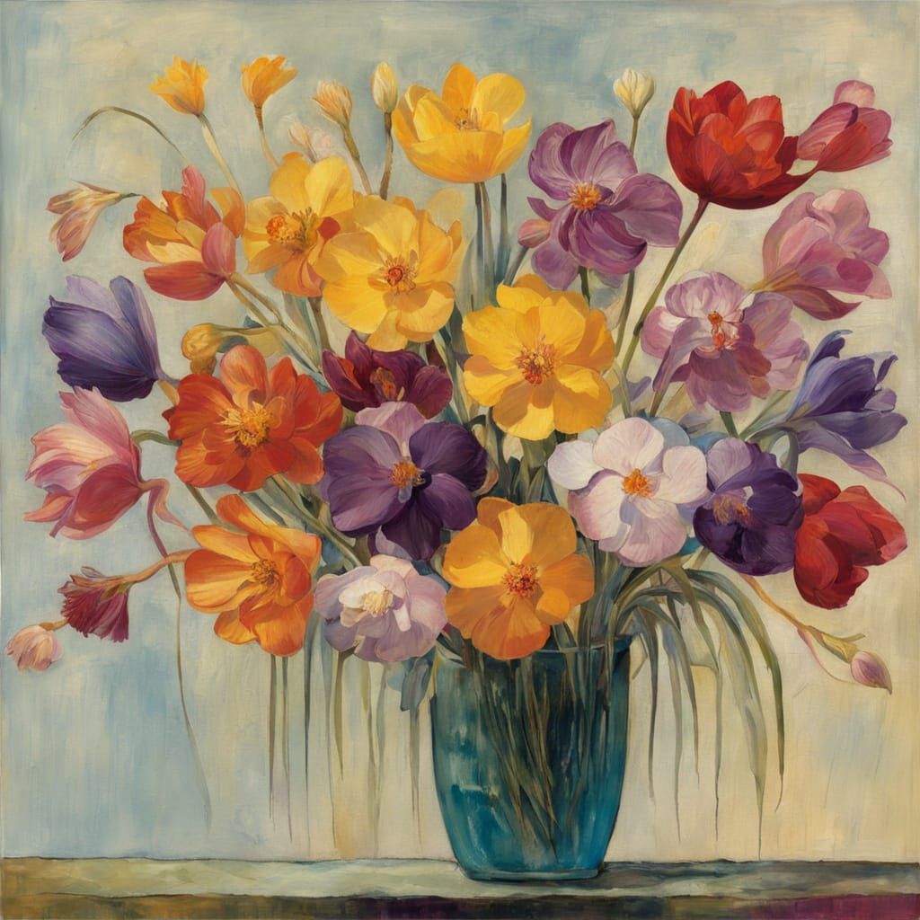 A bouquet of spring flowers