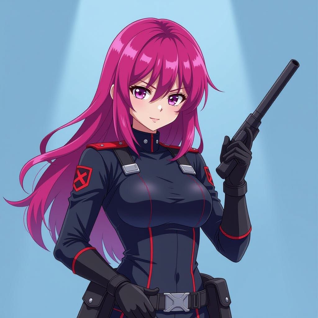 Anime Death Scout in Cel-Shaded Manga Style