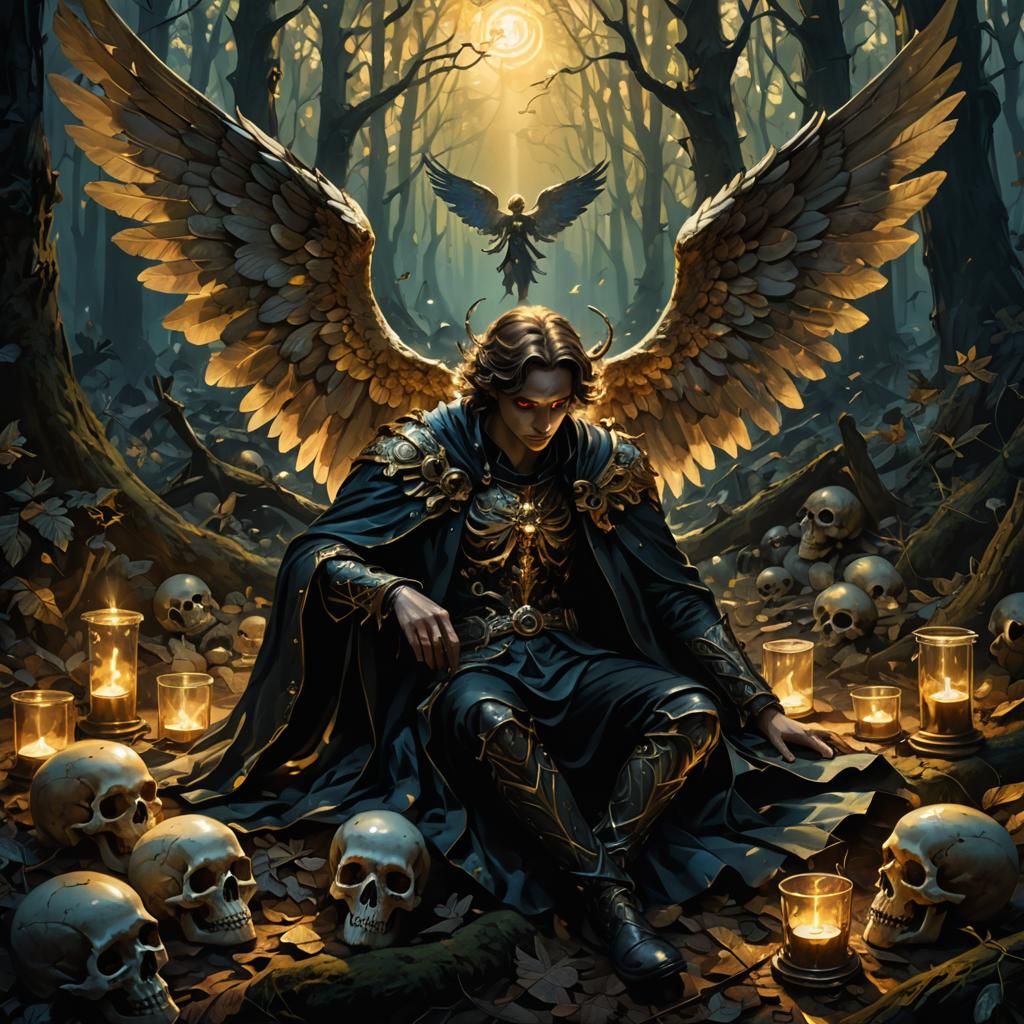 Fallen Angel in Baroque Fantasy Art