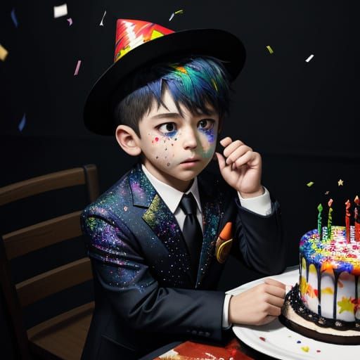 Sinister Birthday Party Oil Painting