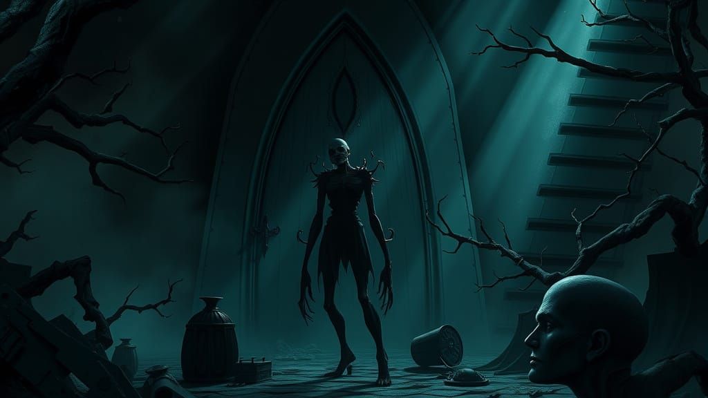 Dark Fantasy Shade and Closet, Cubism and Gothic Art