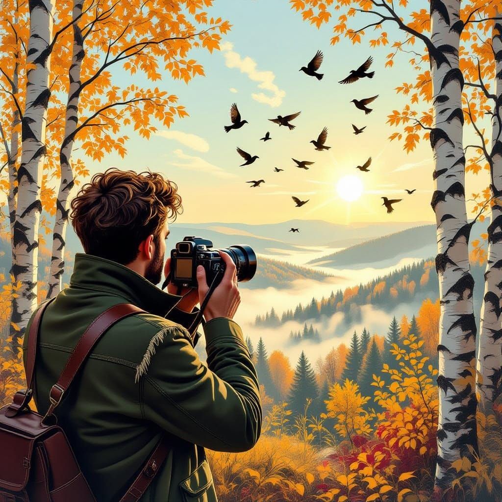 Surrealist Vlogger Captures Nature's Drama in Golden Hour