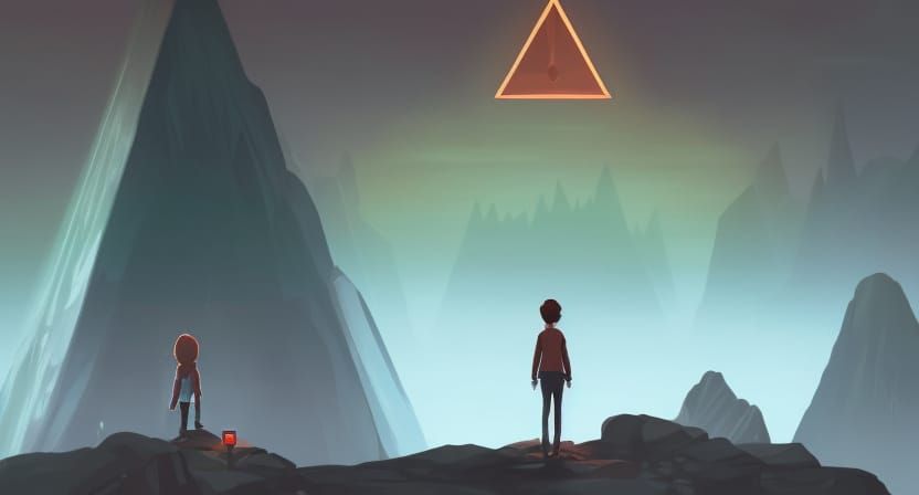 Oxenfree Portal in Mist: Matte Painting Style