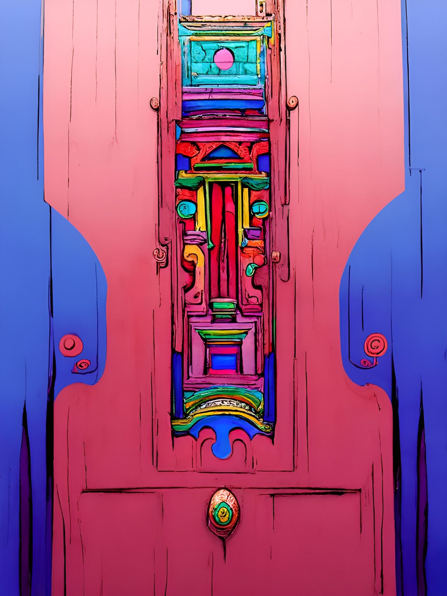 Door to the Flat Lands: Digital Art Illustration