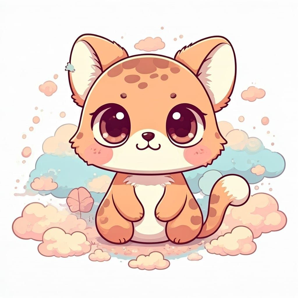 Delightful Kawaii Animals in Pastel Wonderland