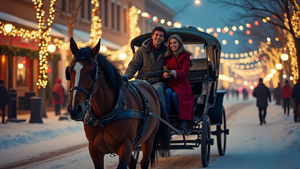 Christmas Carriage Ride in Columbus, Ohio in Fantasy Style