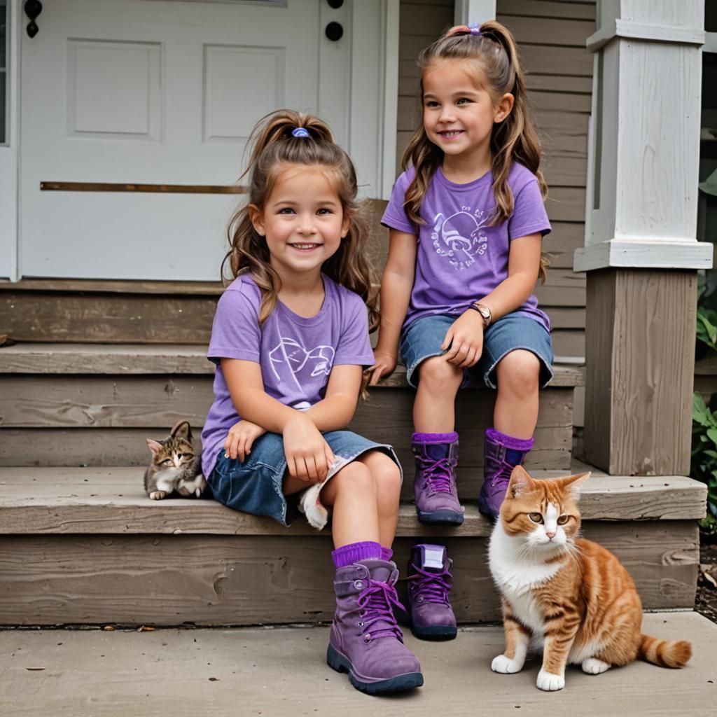 Girl with Cats: Fantasy Concept Art in 8K