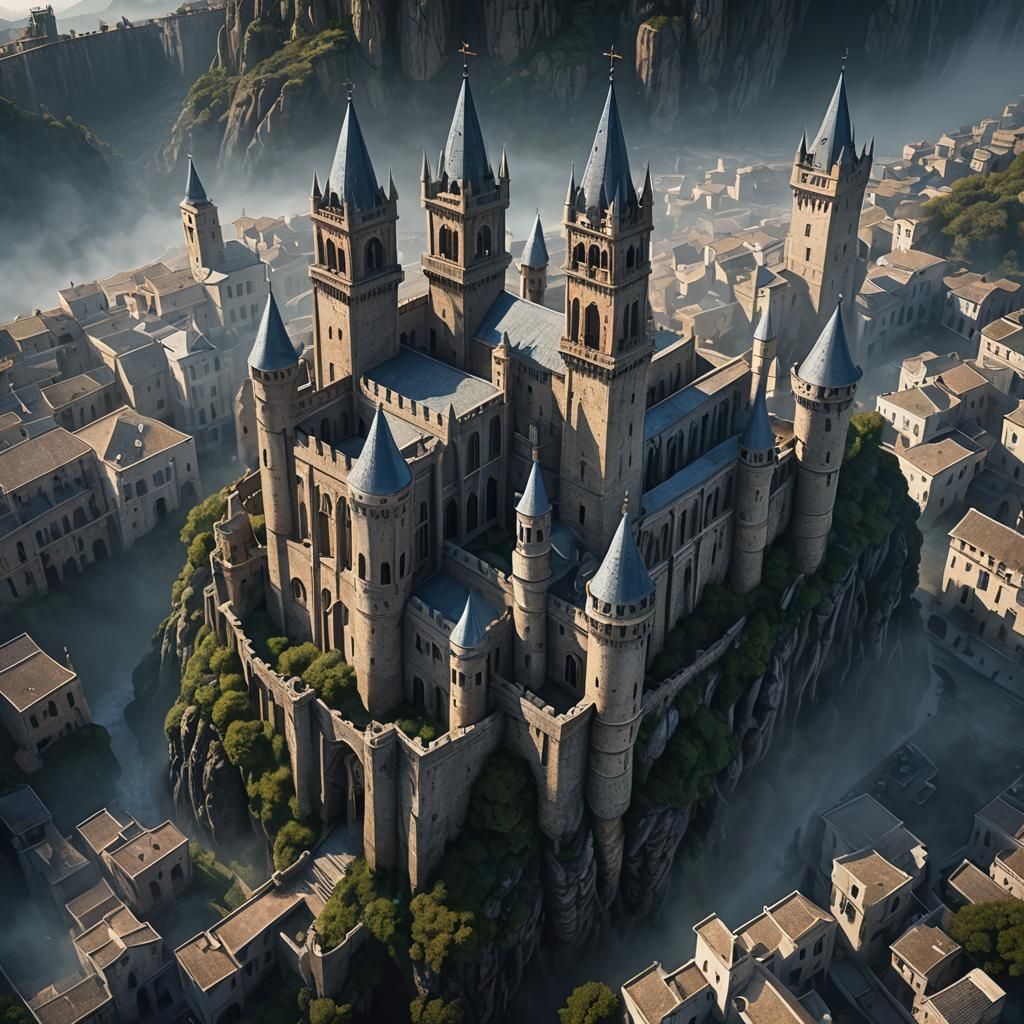 Gothic castle in the Alpujarras 10th century in the city