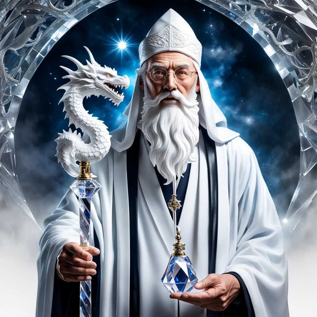 The Crystal dragon staff. Powerful magic.