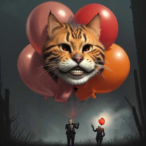 Creepy Live-Action Garfield with Pennywise Grin