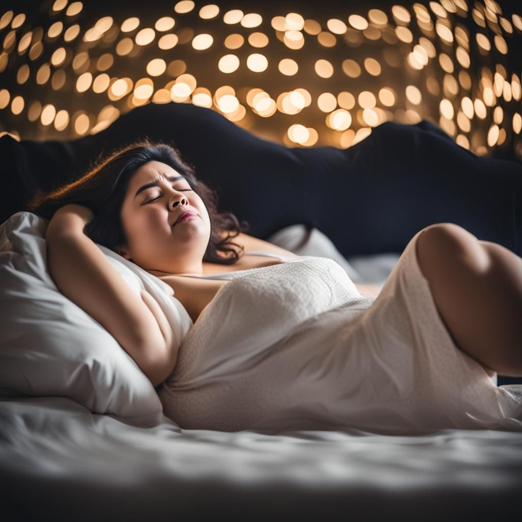 Beautiful Plus-Size Woman Sleeping: Professional Photography