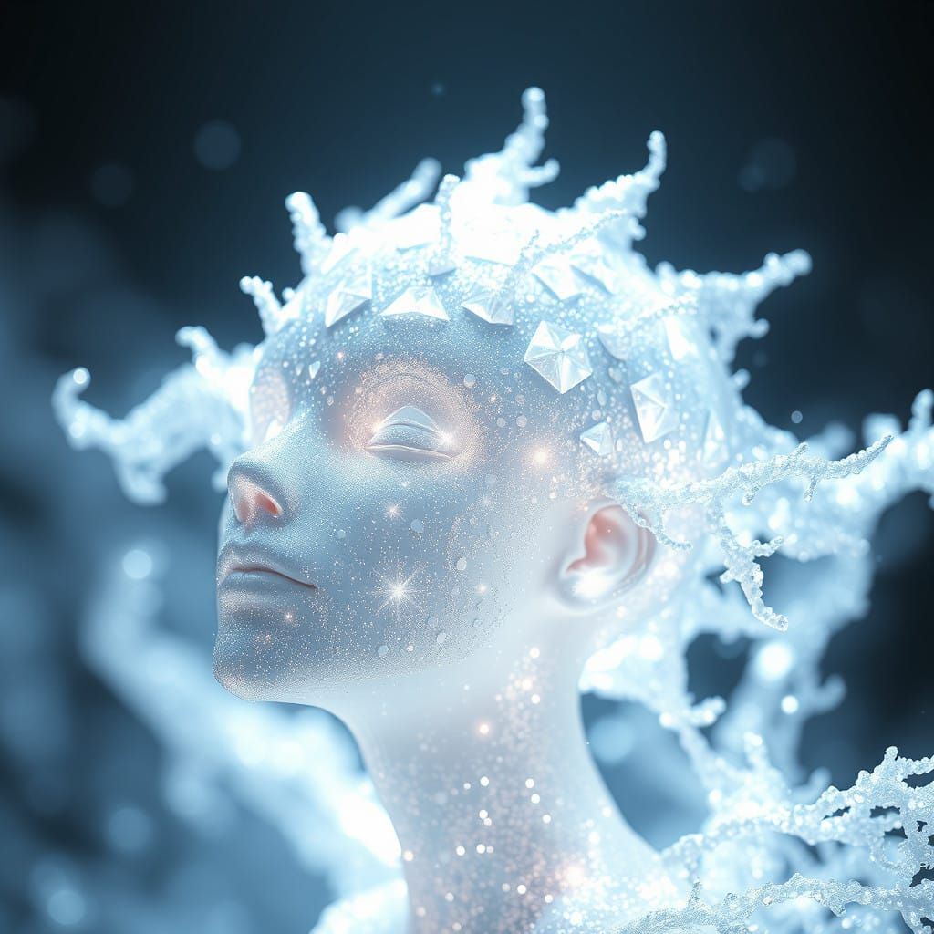 Ethereal Digital Princess in Radiant Light