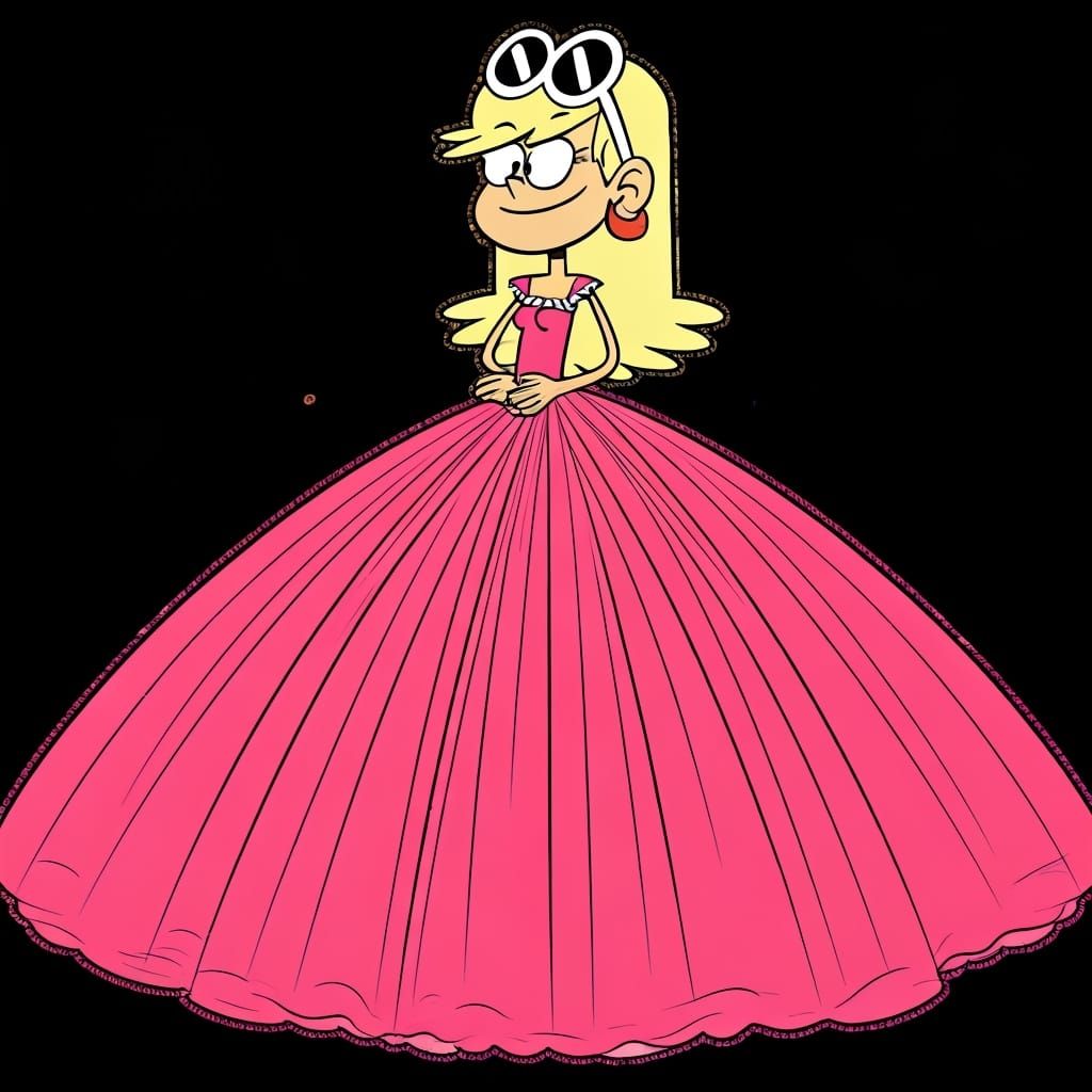 The Loud House 2d Cartoon Style: Leni Loud with blonde hair....
