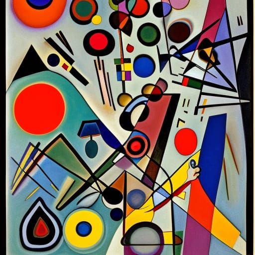 Abstract Composition in Kandinsky Style