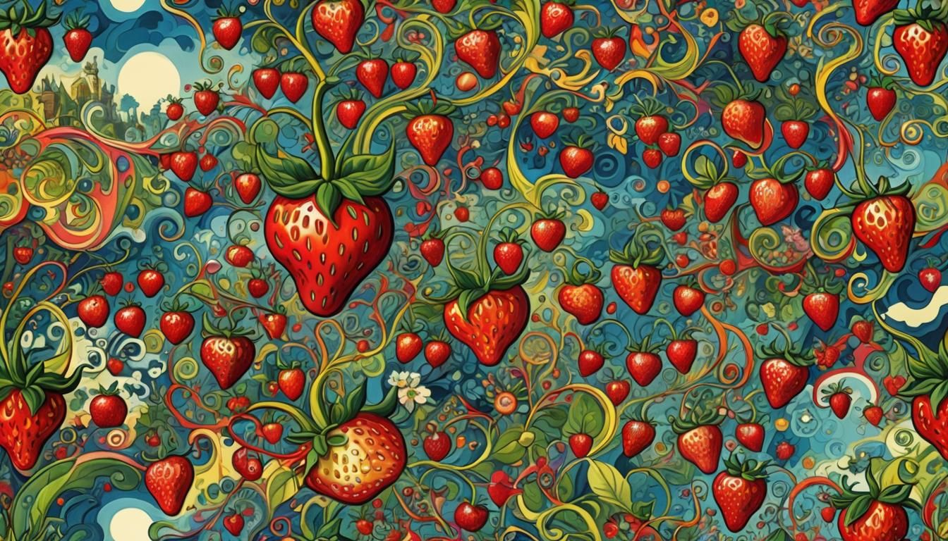 Psychedelic Surrealist Dreamscape: A Trippy Masterpiece