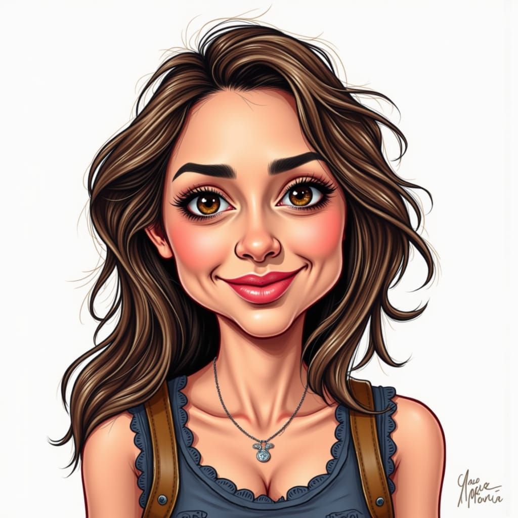 Frederica Lanna Caricature Art Portrait