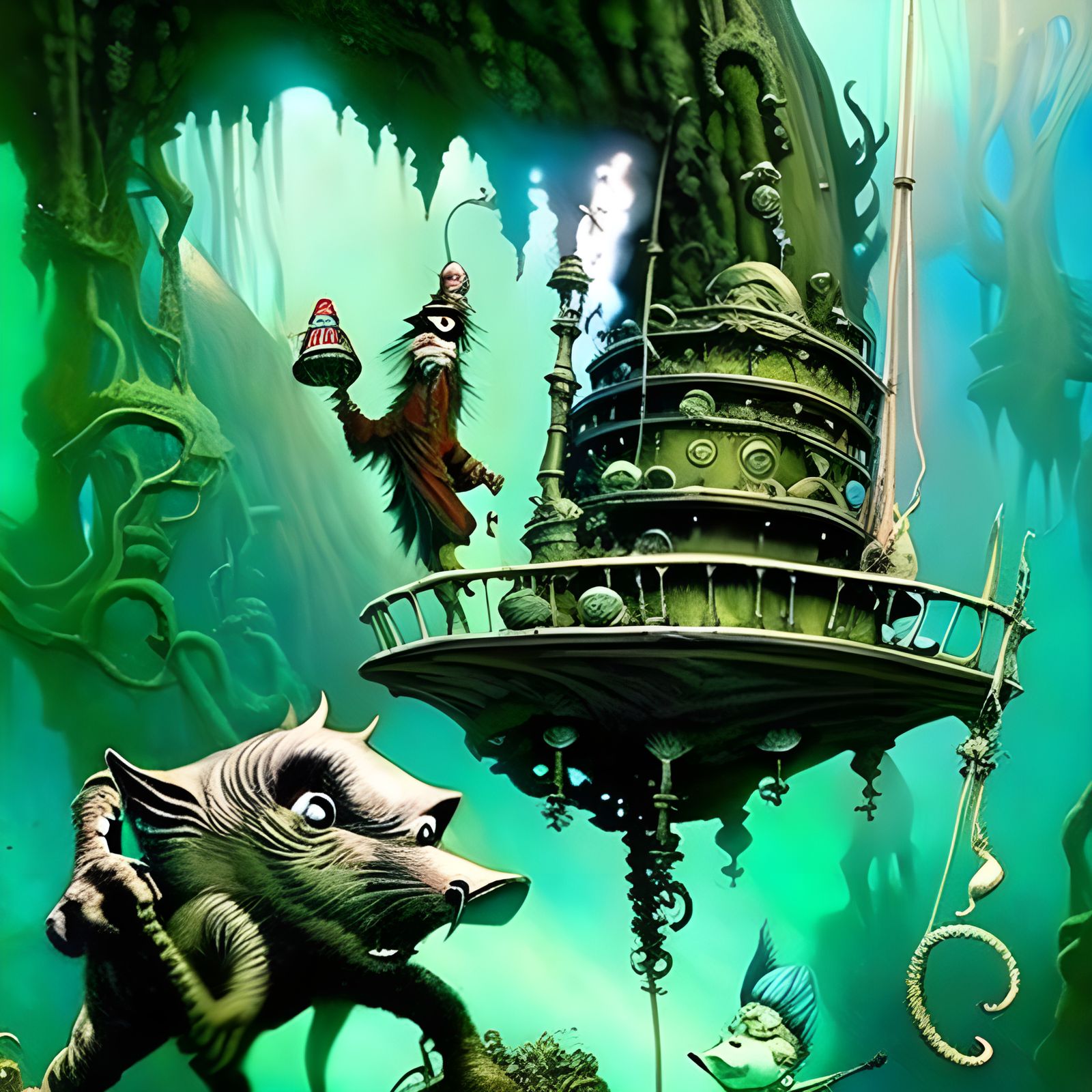 Dr. Seuss' underwater nightmare brought on by a bad acid trip.