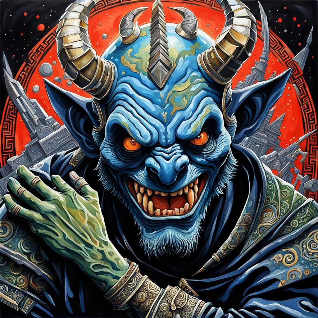 Detailed Gouache Painting: Evoking Abstract Emotions