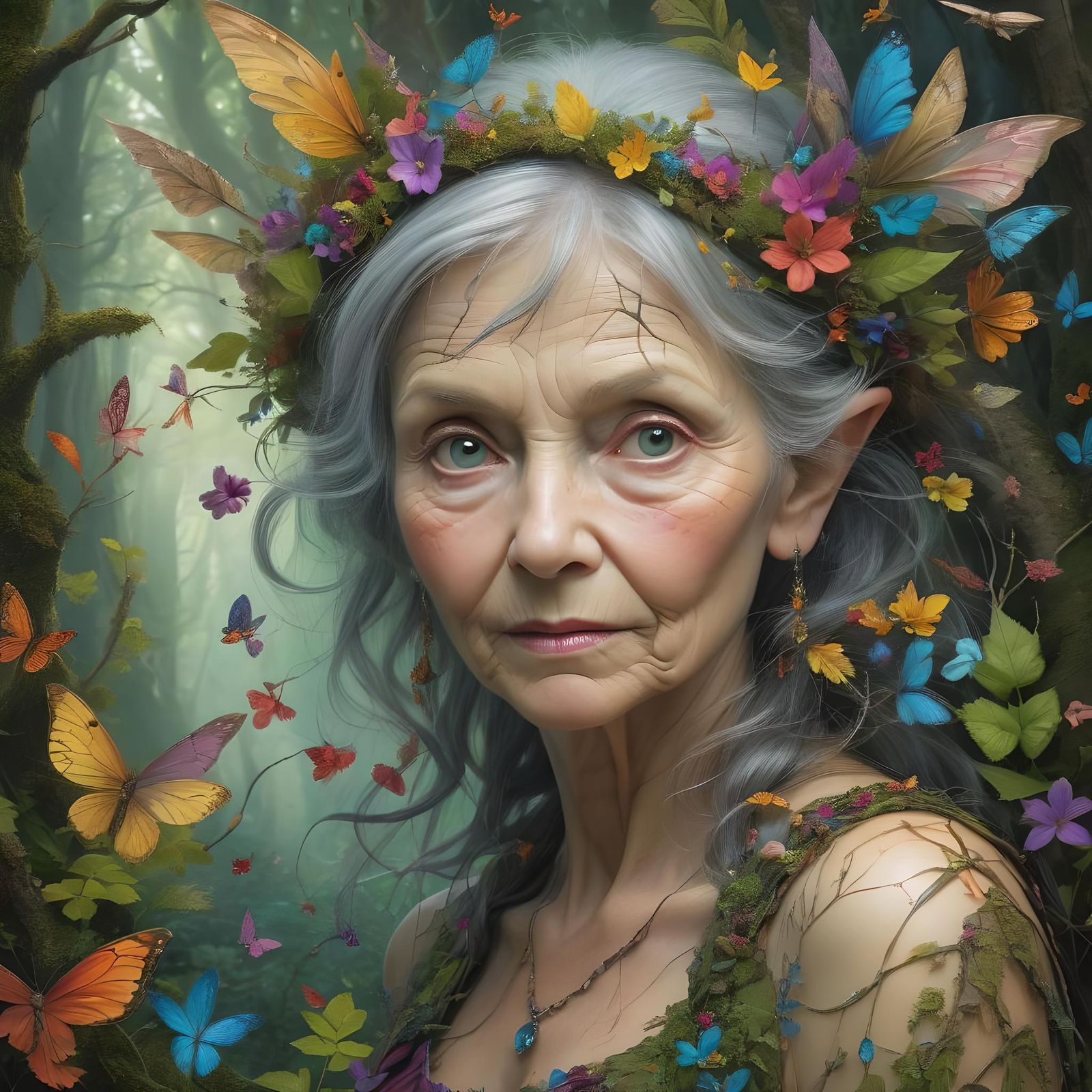 Enchanting Fairy in Magical Forest Scene