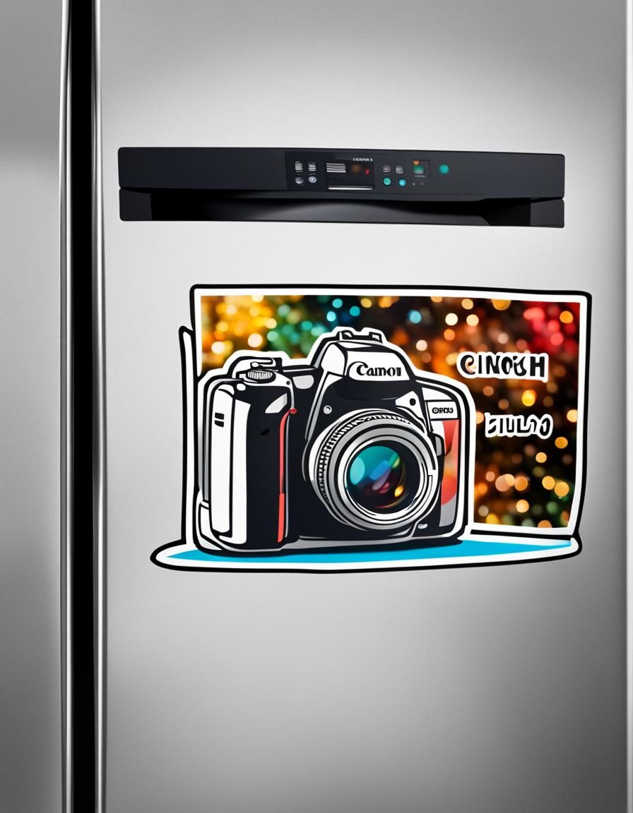 Humorous Sticker on Fridge in Professional Style