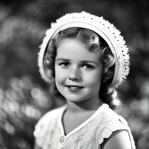 Cute Prairie Girl with Bonnet in Disney Style