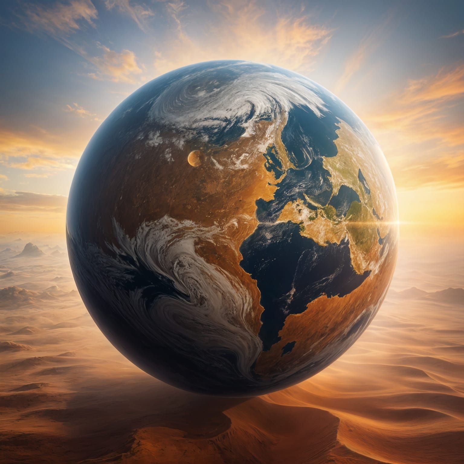 A Hyperrealistic Pangean Earth in Mystical Splendor