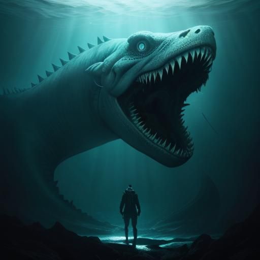 Underwater Horror: Jormungandr Emerges from the Deep