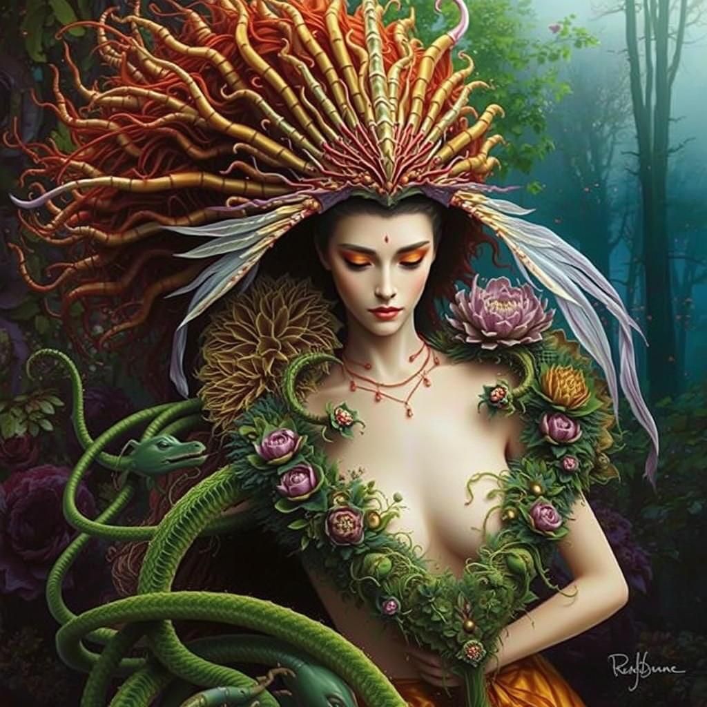 Dragon-Woman Transhumanism in Mycelium Network