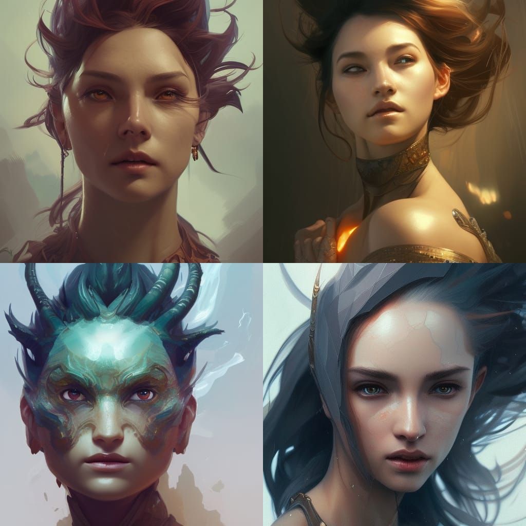 Detailed Dragon Portrait in Trending Art Style