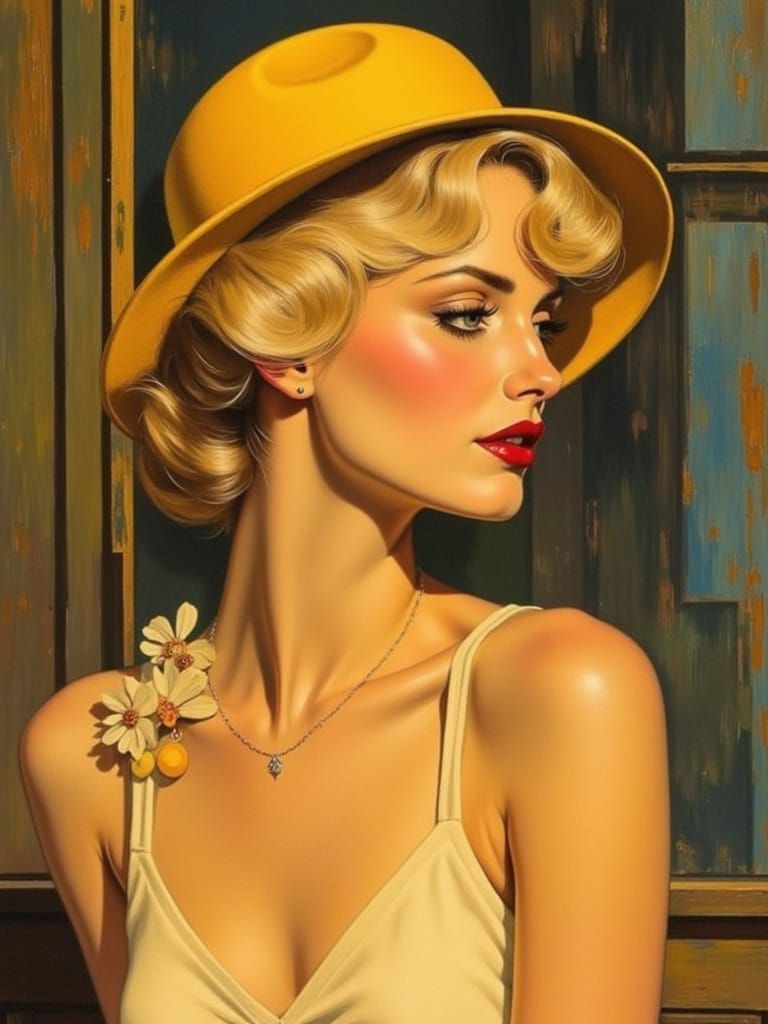 Art Deco Woman in 1920s Style Portrait