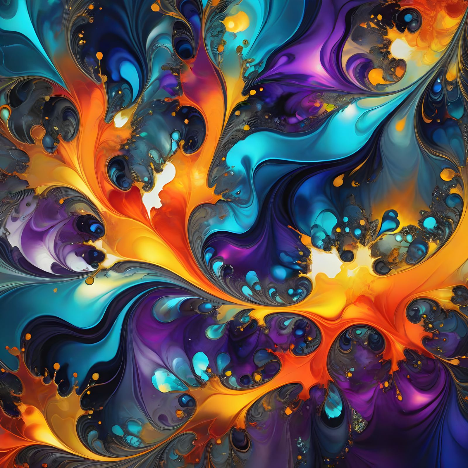 Vibrant Kaleidoscope of Colors in Abstract Art