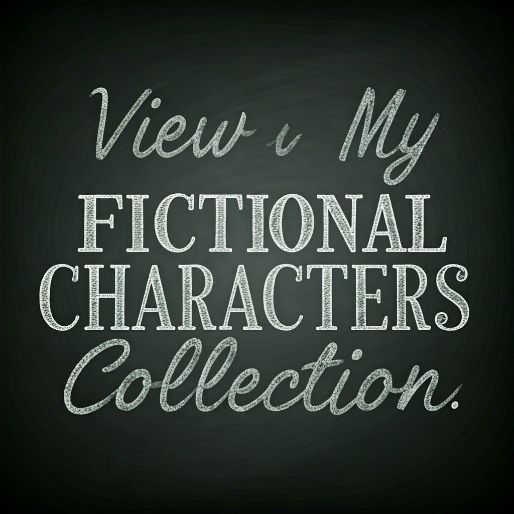 Fictional Characters Collection in Chalky Text Art