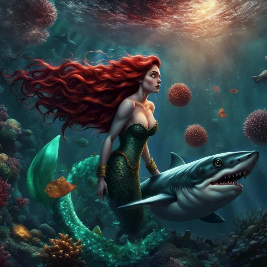 Little Mermaid friend of the sharks.