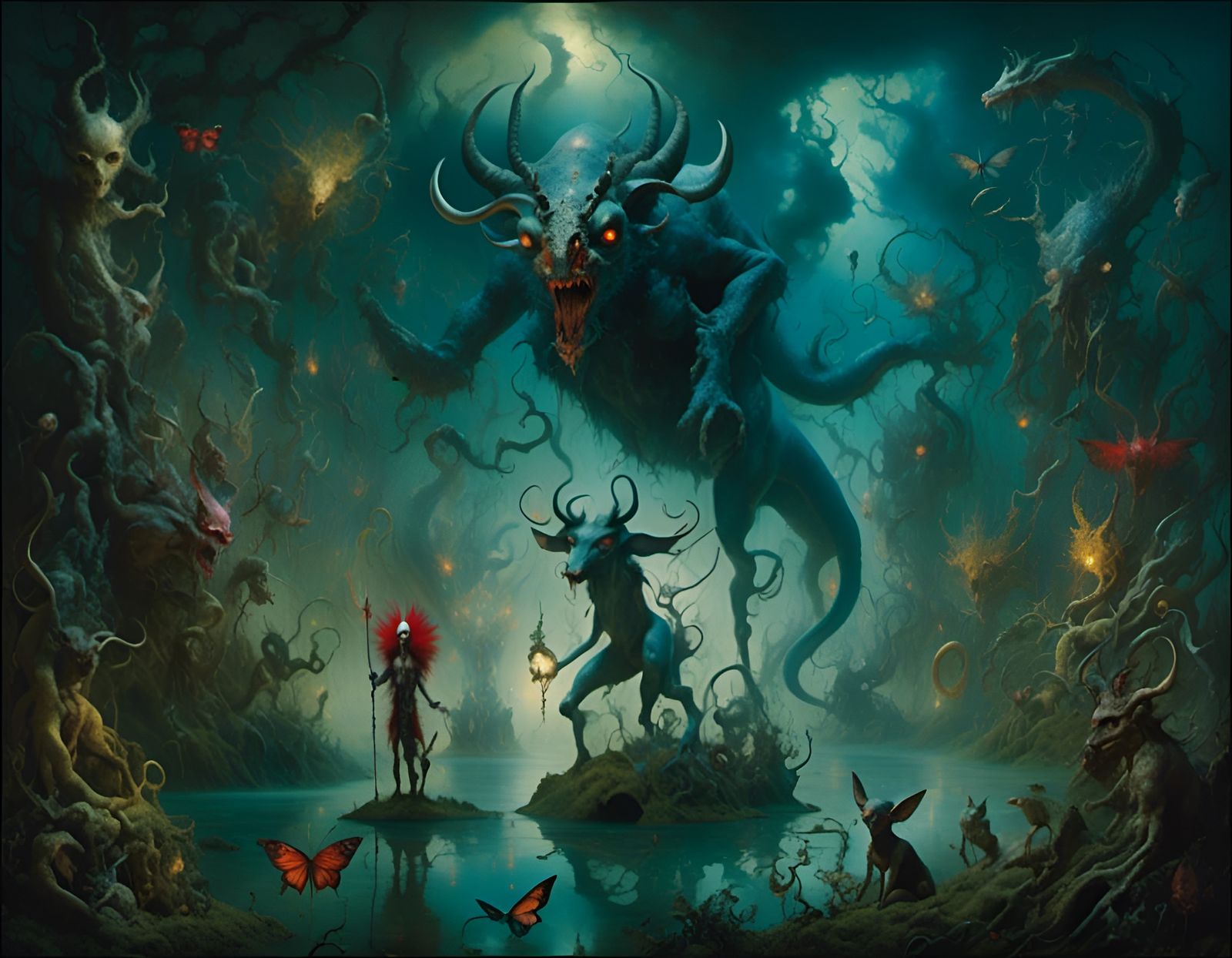 Psychedelic Bogomil's Universe: Fantasy Cryptid Taxidermy