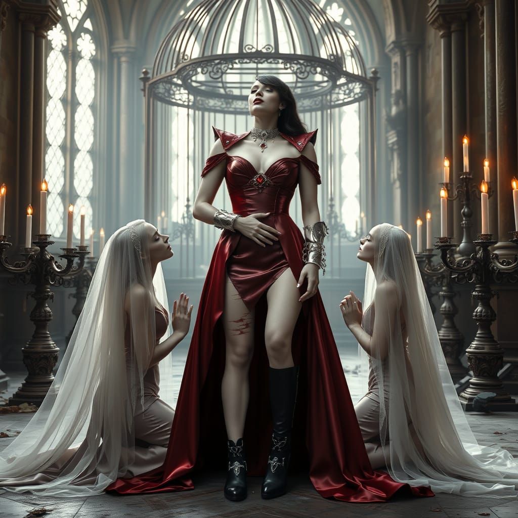 Vampire Mistress in Gothic Elegance