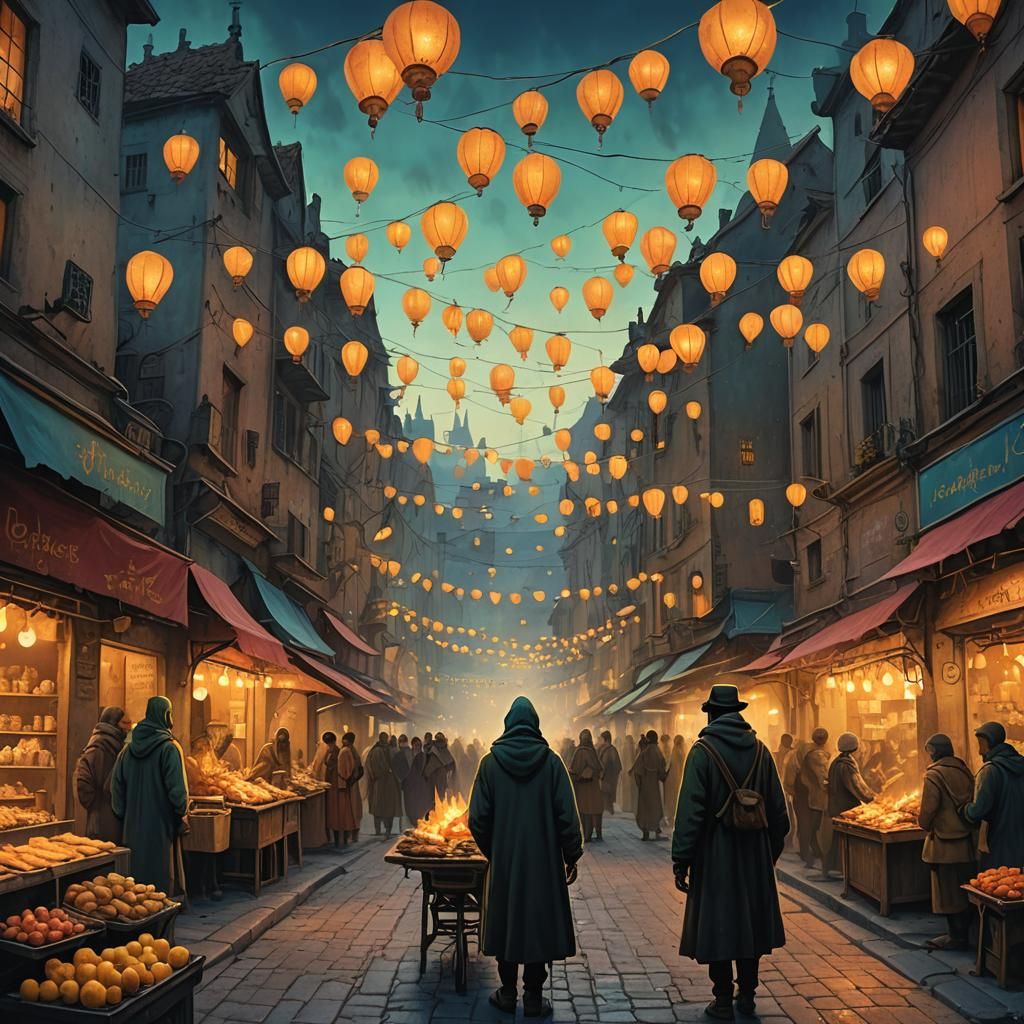 Mystical Raclette Vendor in Bustling Kingdom