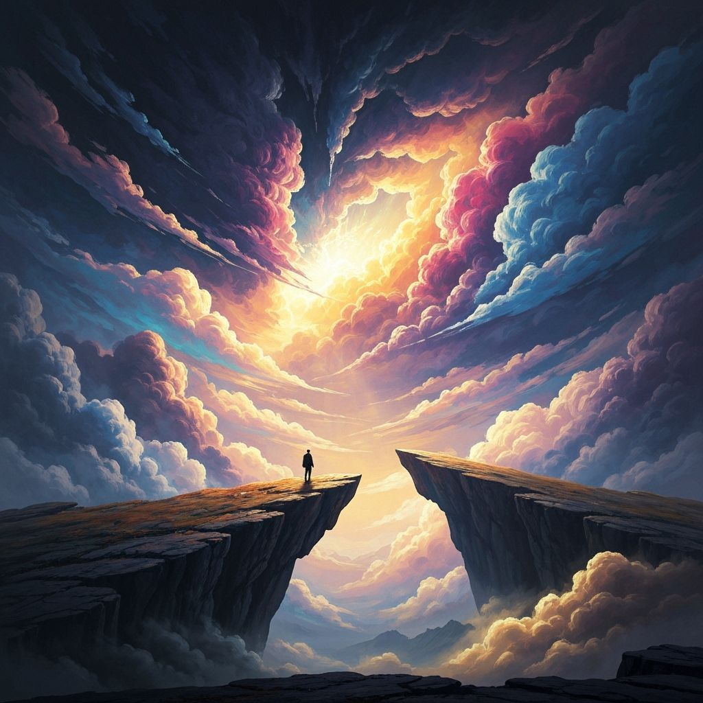 Dramatic Landscape at Night's End in Digital Matte Painting