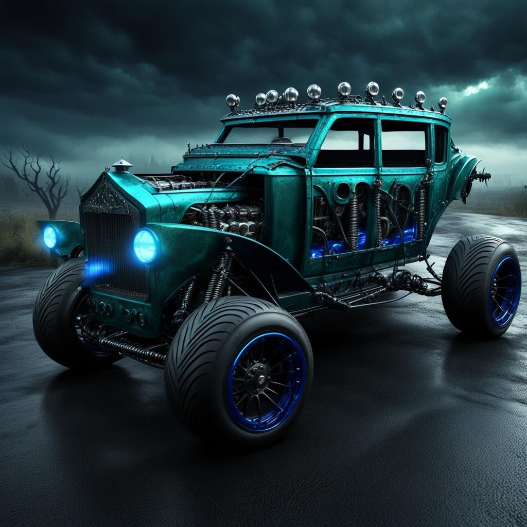 Frankenstein-inspired monster car 1