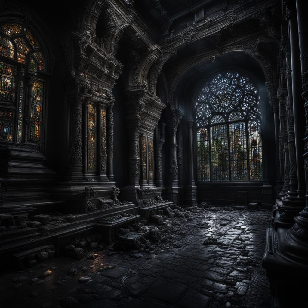 Hyperrealistic Darkness with Intricate Detail