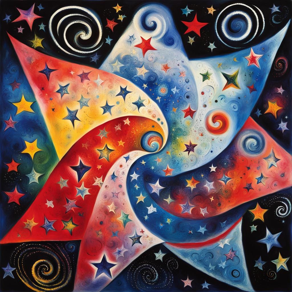 Chagall-esque Maelstrom of Flowing Stars