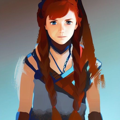 Aloy Artwork in Kuvshinov Ilya Style