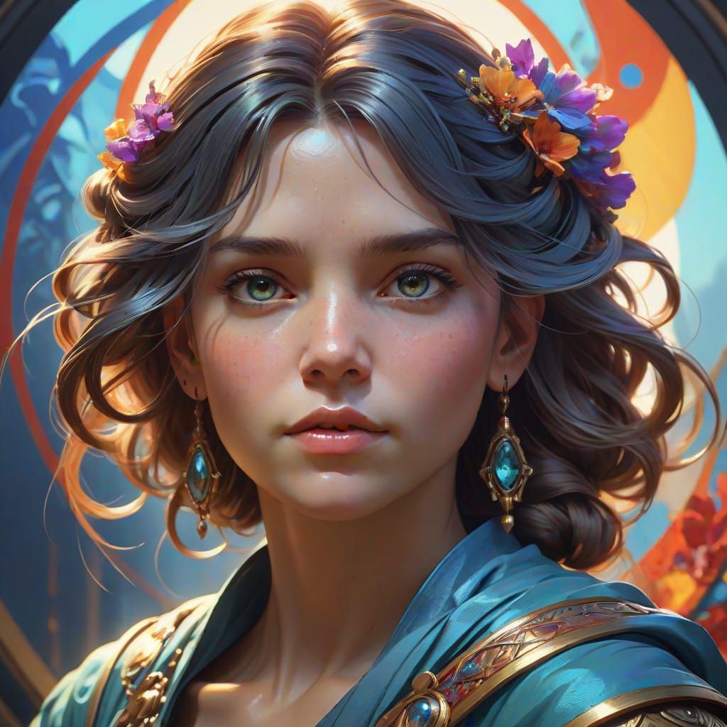 Innocent Beauty in Triadic Colors