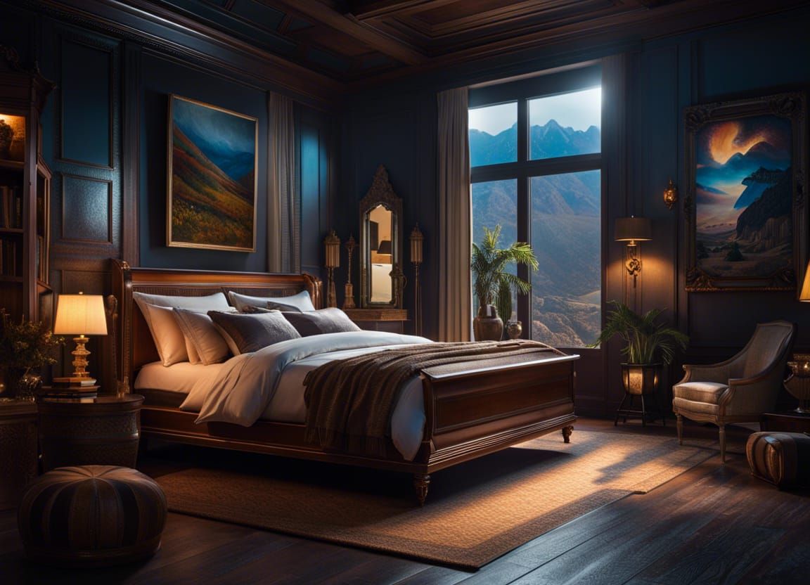 Cosmic Bed: Hyperrealistic Candy Art Illustration